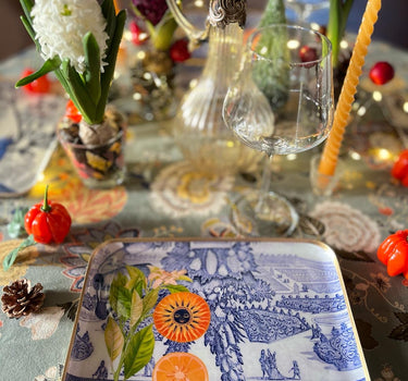 Plateau émaillé demi-format  "Versailles"