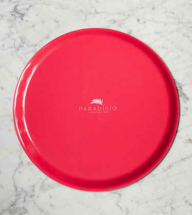 "Verso plateau  finition laquée rouge cerise"
