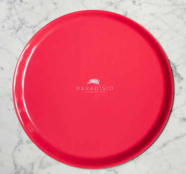 "Verso plateau  finition laquée rouge cerise"