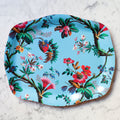 Plateau rococo Fleurs des îles en bois stratifié de bouleau avec motif floral tropical