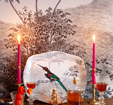 Plateau rococo Jacamar émeraude