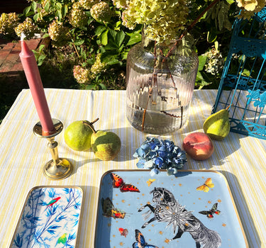 Plateau ou vide poche émaillé "Le jardin enchanté"