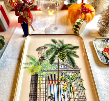 Plateau émaillé demi-format Botanica