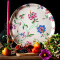 ambiance fruits rouges bougie plateau fleurs indiennes