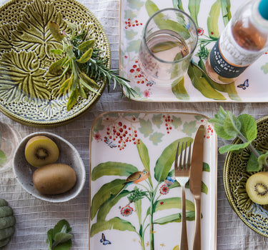 Plateau demi-format  Hibiscus